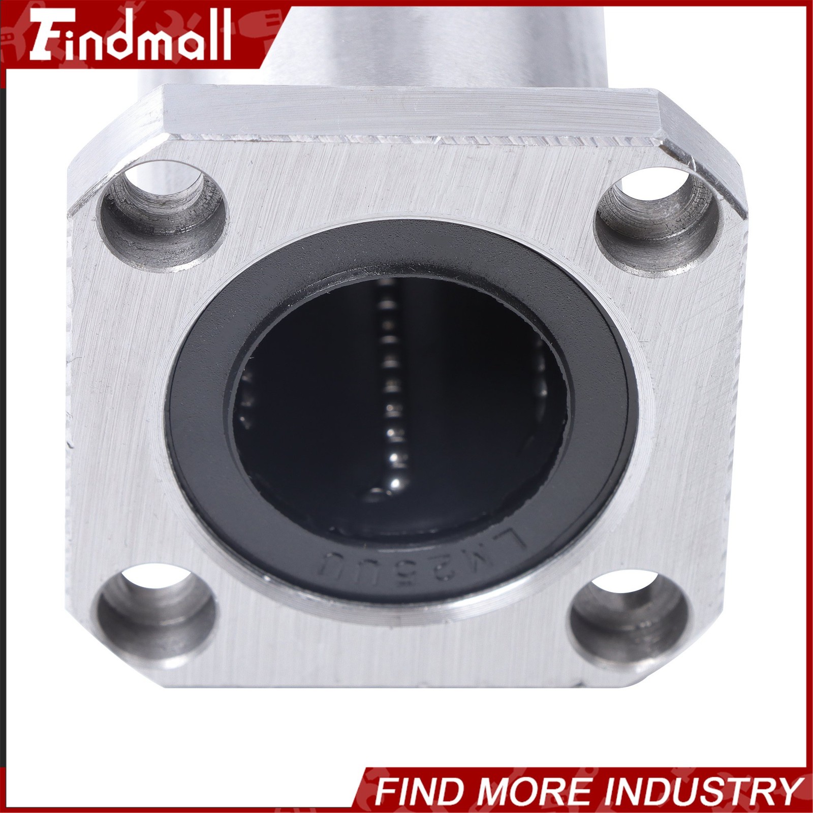 Findmall Steel Cage LMK25UU Linear Bearing 25x40x59mm Square Flange for CNC
