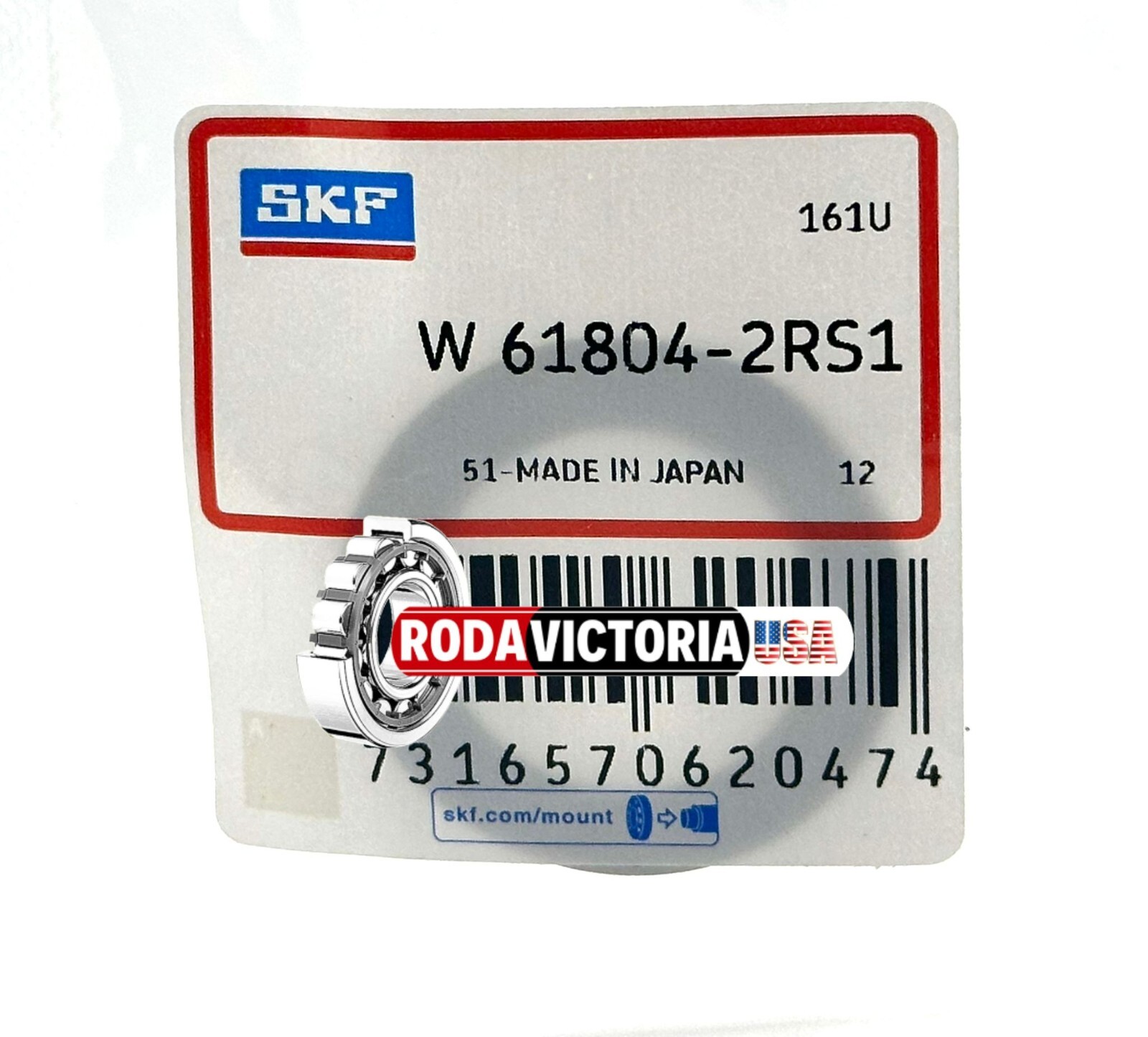 SKF W61804-2RS FOOD GRADE, STAINLESS STEEL BEARING 20x32x7mm S61804-2RS