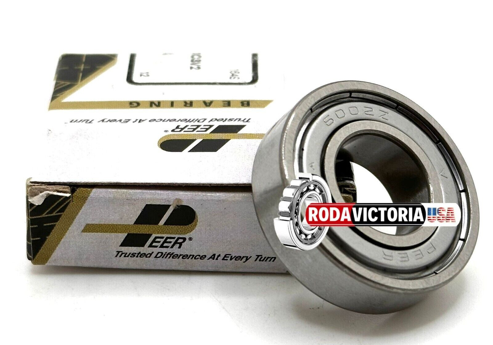 PEER 6002 ZZ DEEP GROOVE BALL BEARING, METAL SHIELDED 15x32x9mm
