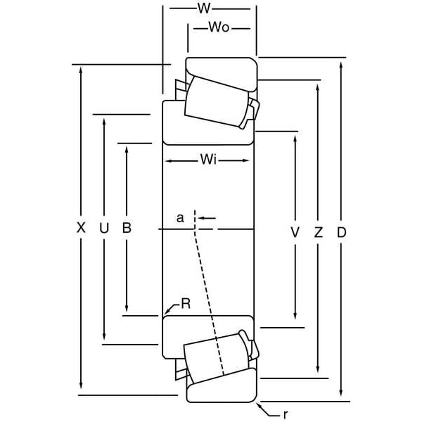 Ntn 4T-L44643 Taper Roller Bearing Cone, 1.000 Bore In