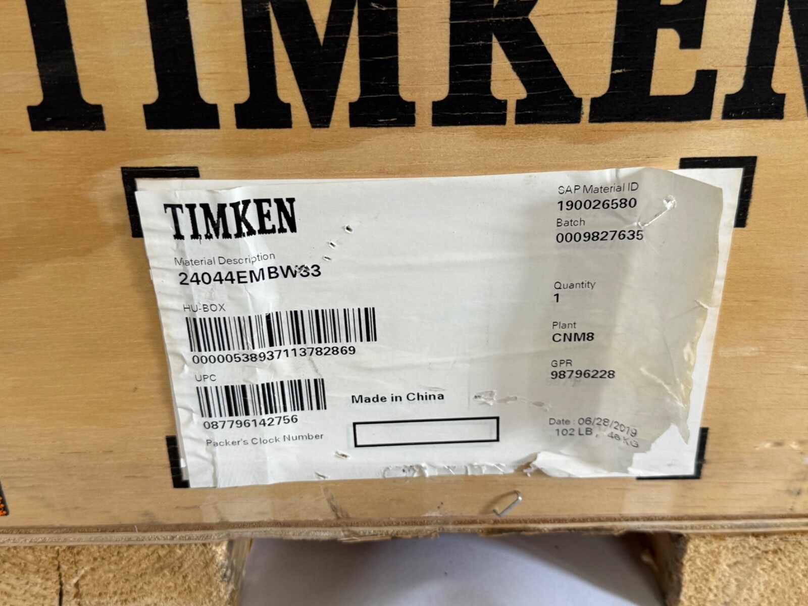 Timken 24044EMBW33 Spherical Bearing 24044-E-MB-W33 24044E 220x340x118 mm