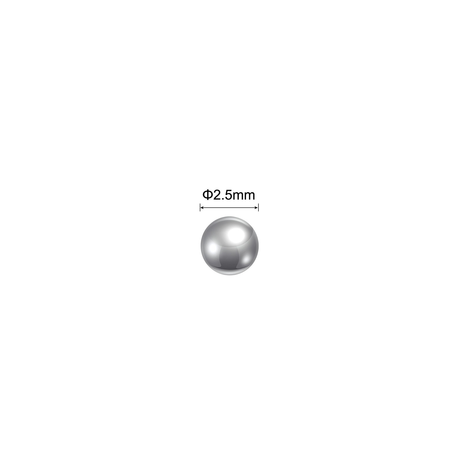 50 Pack 2.5mm 440C Stainless Steel Bearing Balls G25 Precision