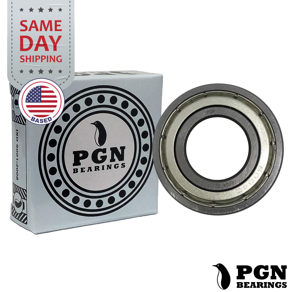 (4) 6004-ZZ Premium Metal Shield Ball Bearing C3 EMQ, 20x42x12, 6004 ZZ 6004z