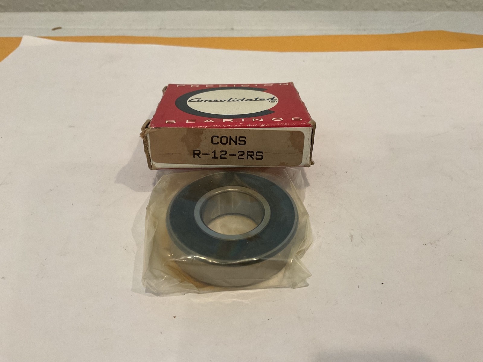New Consolidated R-12-2RS Deep Groove Bearing, .750″ ID, 1.625″ OD, .437″ Width