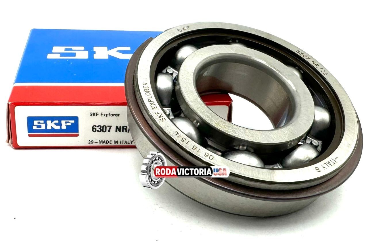 SKF 6307 NR C3 DEEP GROOVE BALL BEARING, OPEN TYPE + SNAP RING 35x80x21 mm