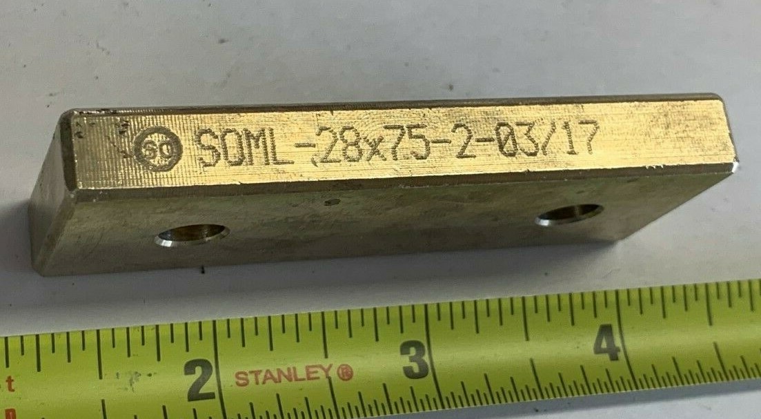 SANKYO OILLESS INDUSTRY SOML-28X75-2-03/17 SLIDE PLATE