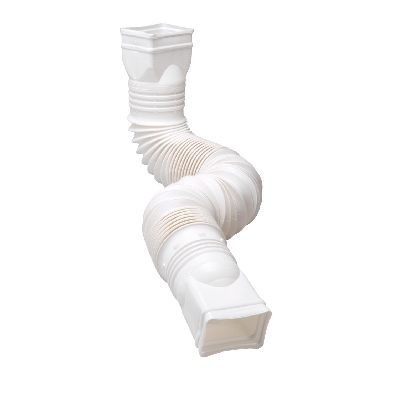 Amerimax 85010 Rigid Corrugated Downspout Extension 4.5 H x 4.5 W x 55 L in.