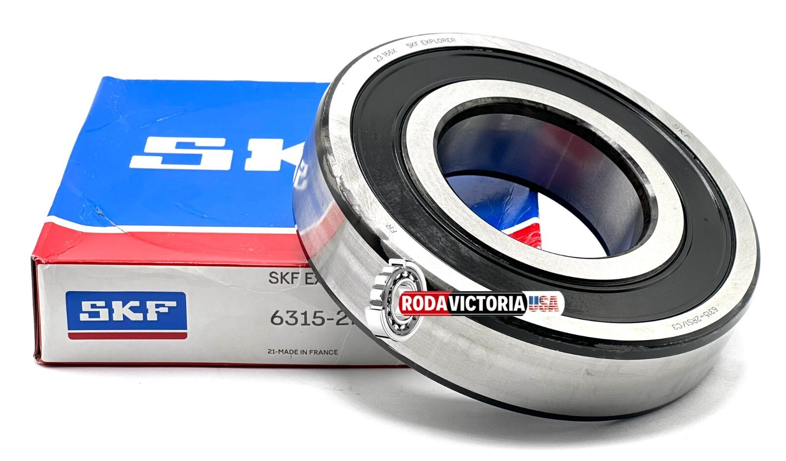 SKF 6315 2RS C3 Deep Groove Ball Bearing, Rubber Sealed 75x160x37 mm