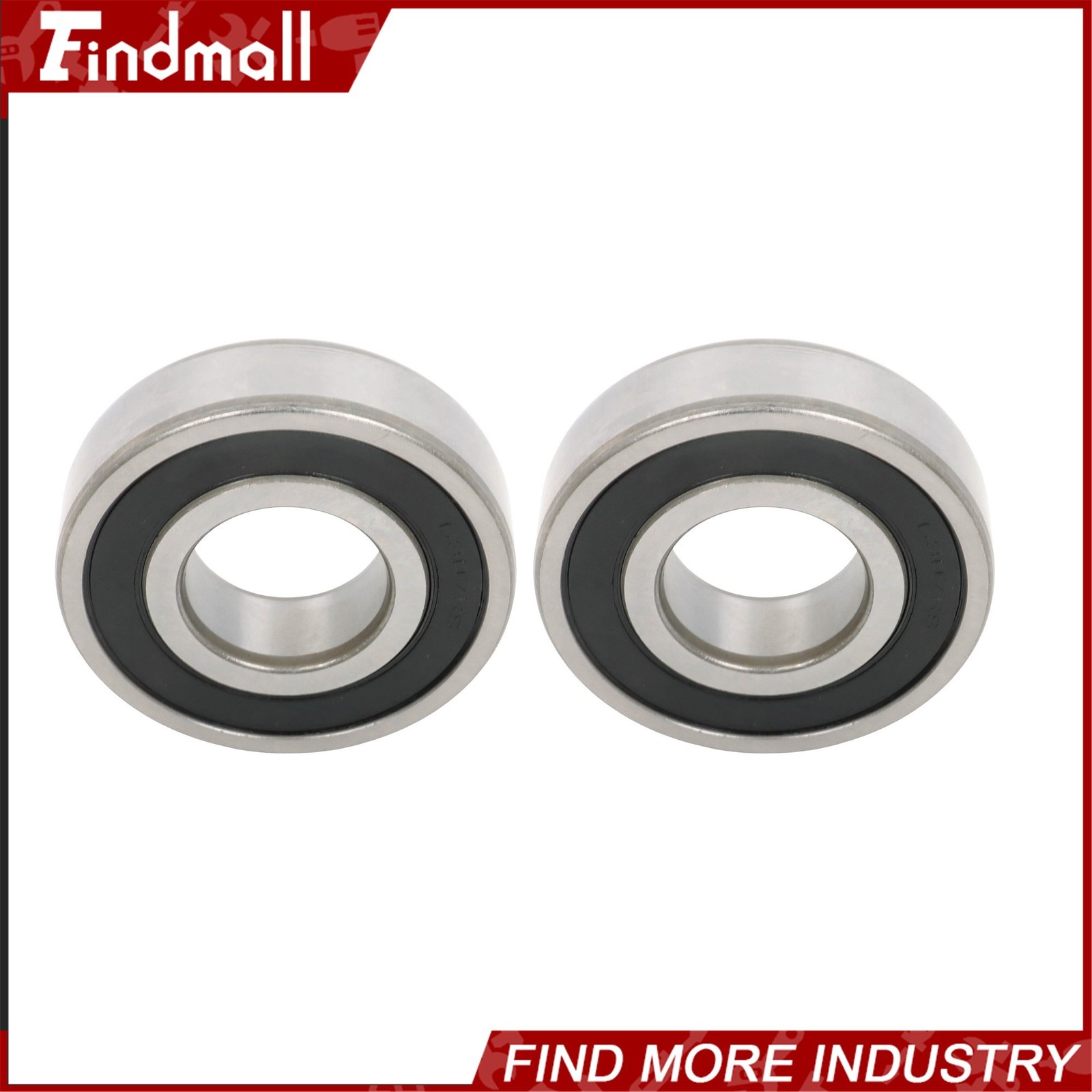 Findmall 6307-2RS Bearings 2 Pack 35x80x21mm Premium Rubber Seal Low Noise
