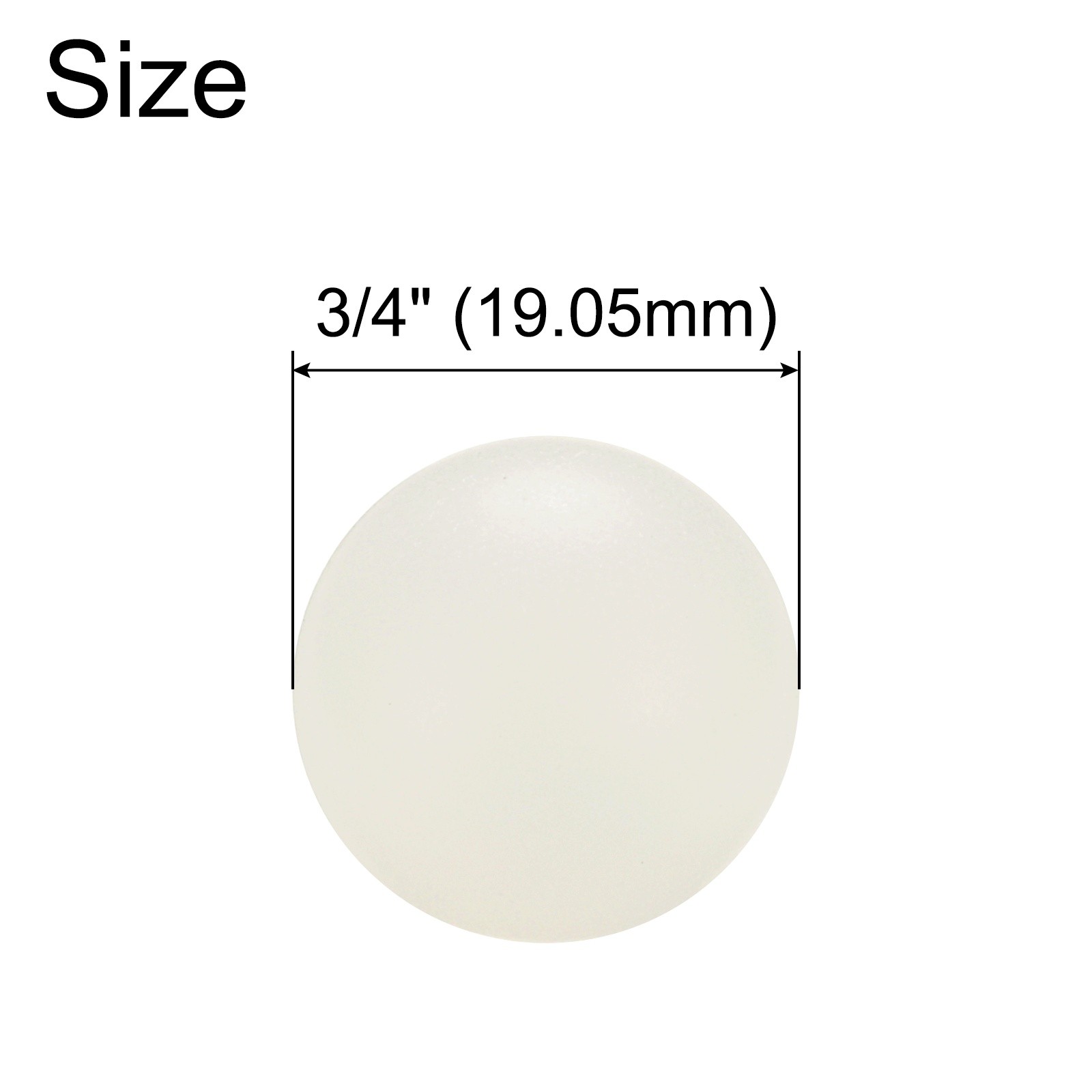 20Pcs Nylon Bearing Balls 3/4″ 19.05mm Polishing Ball, G2 Precision, White