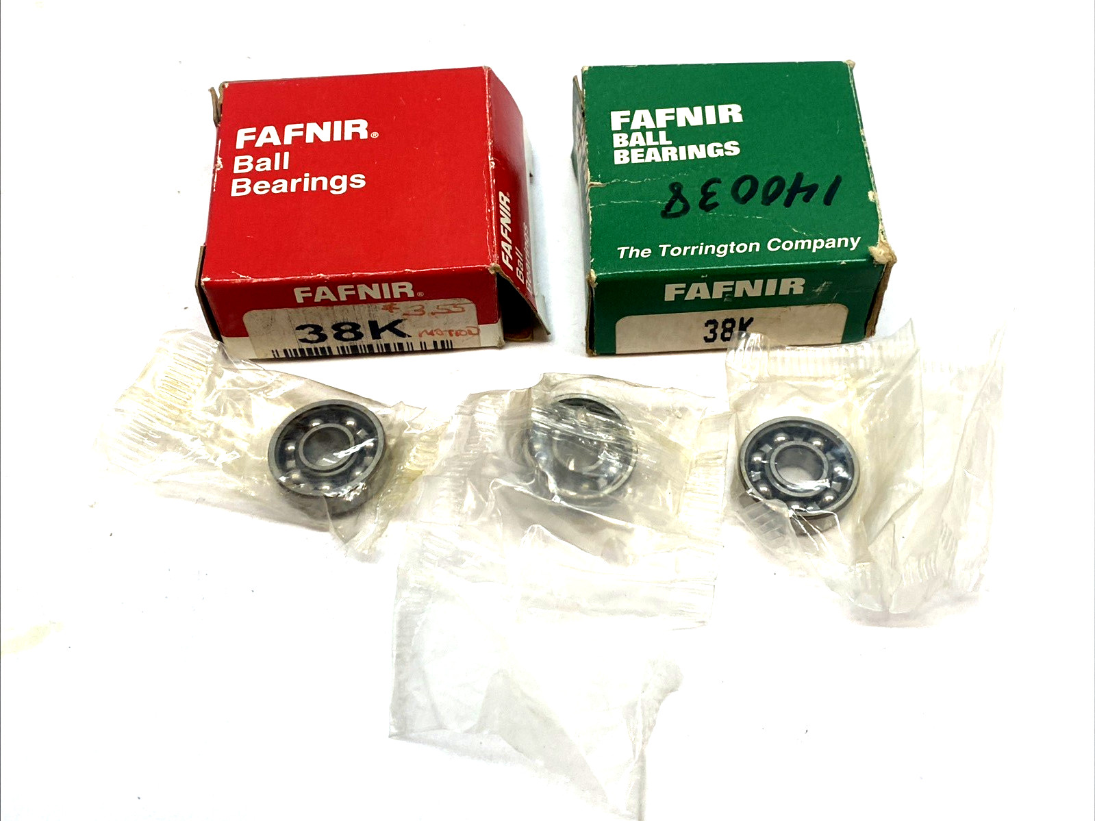Fafnir 38K Deep Groove Ball Bearing 8x22x7mm 9100K Series Open LOT OF 3