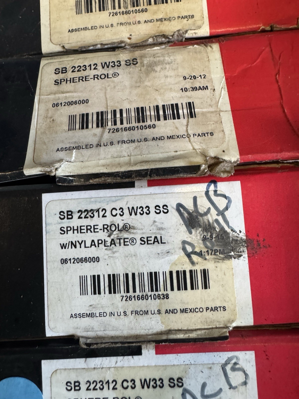 McGill SB 22312 W33 SS Sphere Roll Bearing Mcgill Brand New