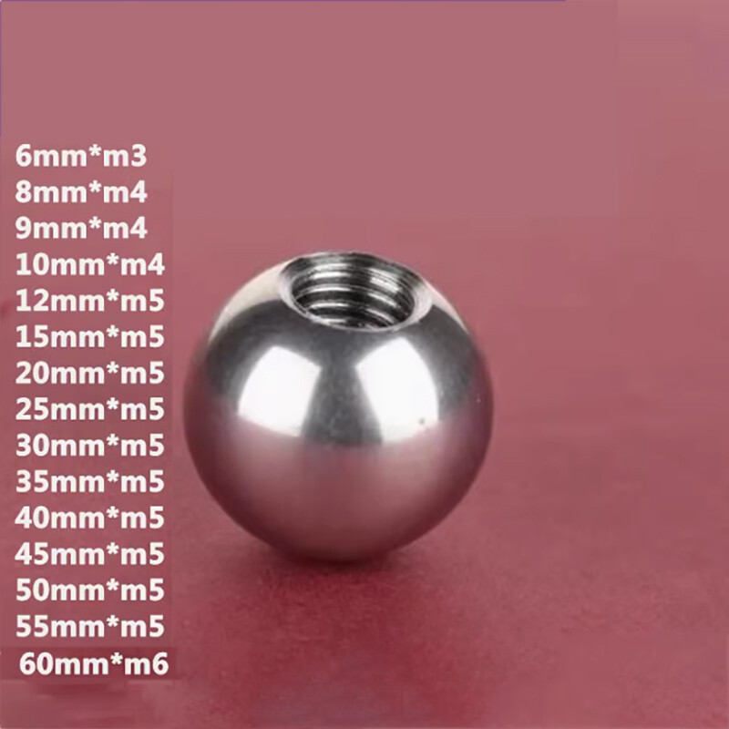 M10-M20 Solid With Hole Stainless Steel Bead Metric Thread Steel Ball Knob Nuts