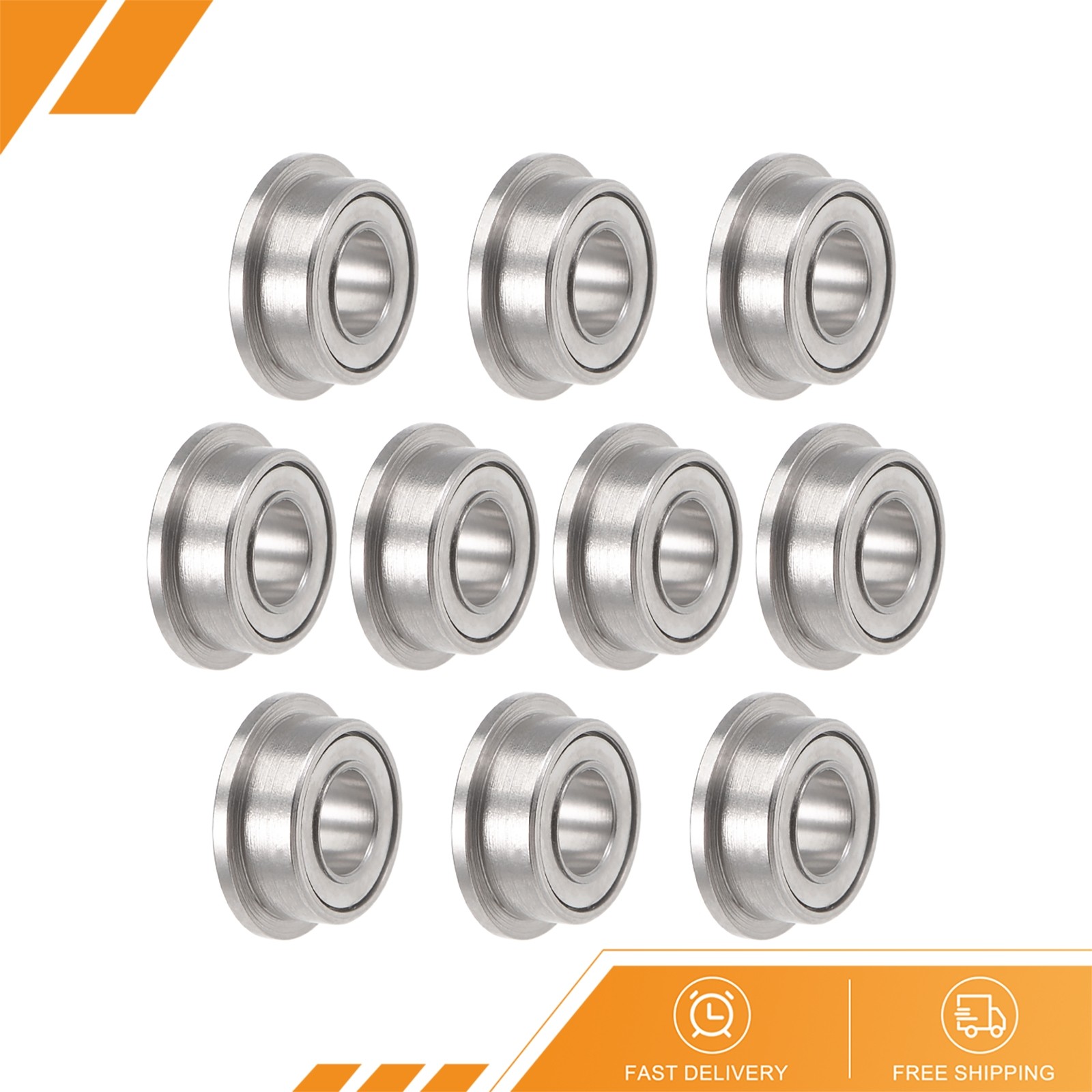 10pcs – MF63ZZ Flange Ball Bearing 3x6x2.5mm Full Complement Bearings