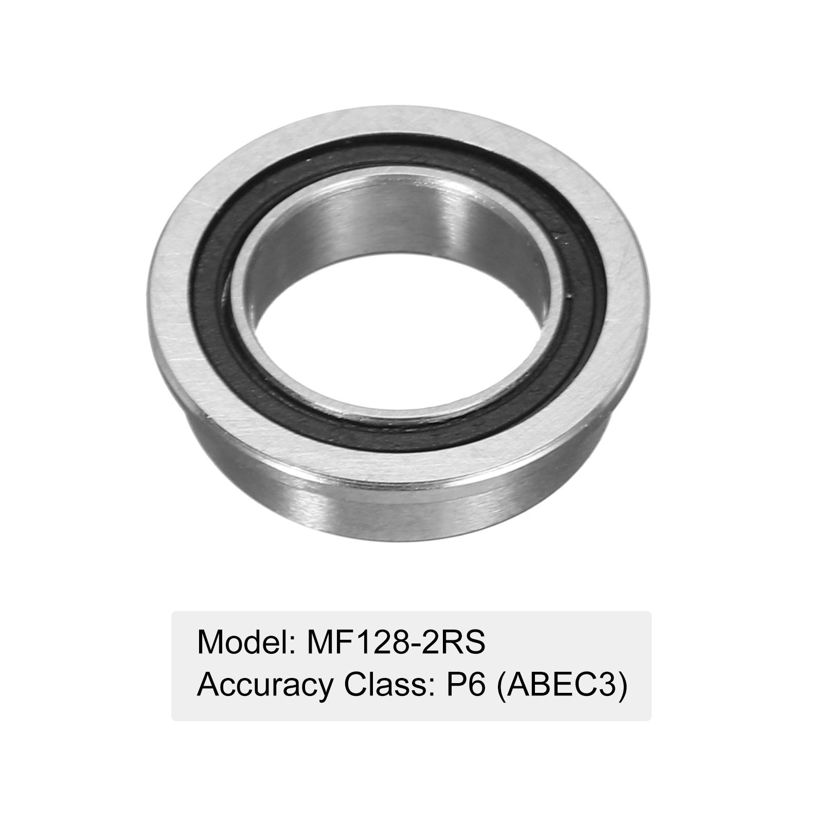 MF128-2RS Flanged Ball Bearing, 4pcs 8 x 12 x 3.5 mm ABEC3 ZV2 Flange Bearings