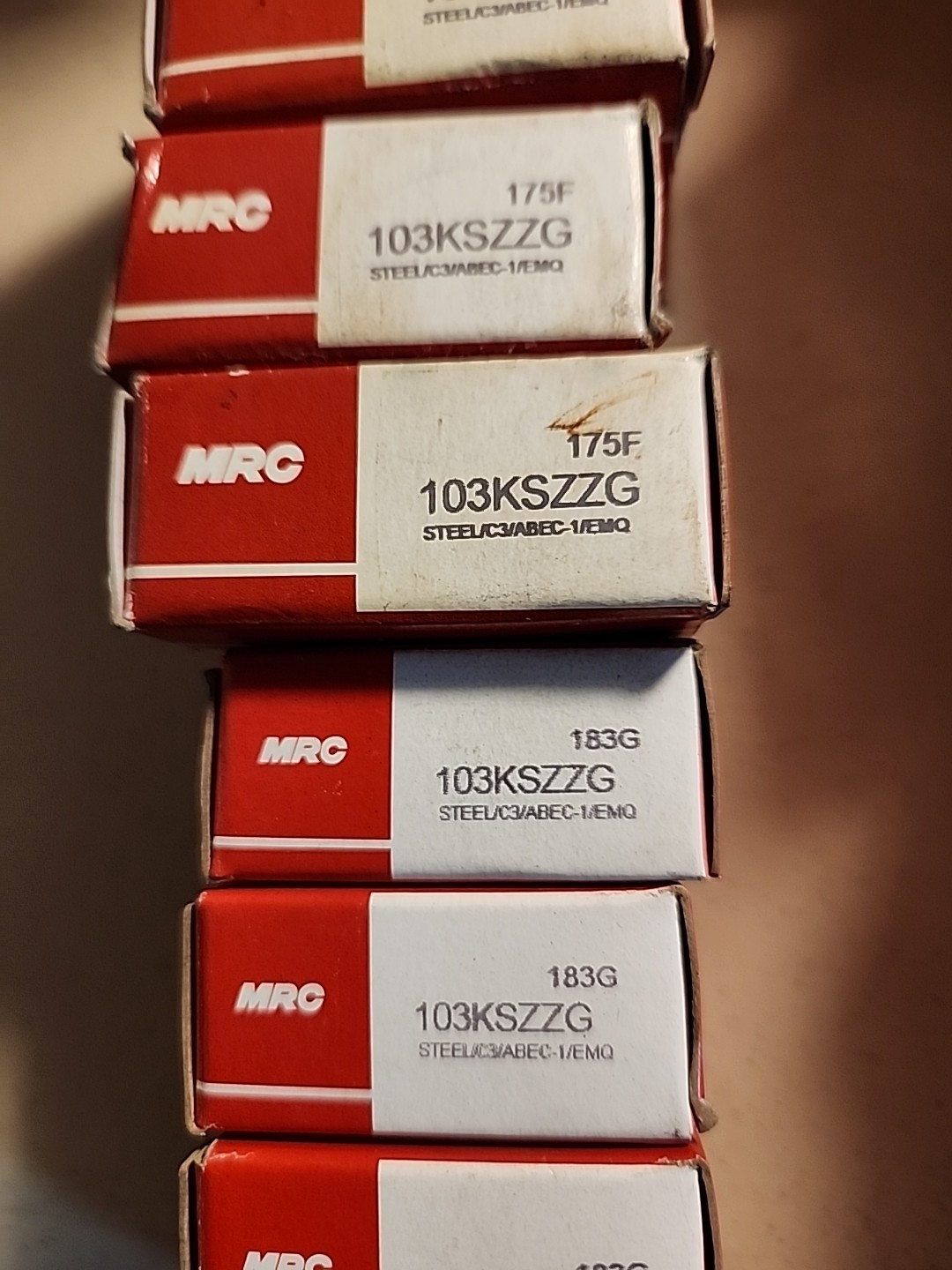 One (1) MRC 103 KSZZG Deep Groove Bearing w Snap Ring 17MM ID Japan NEW