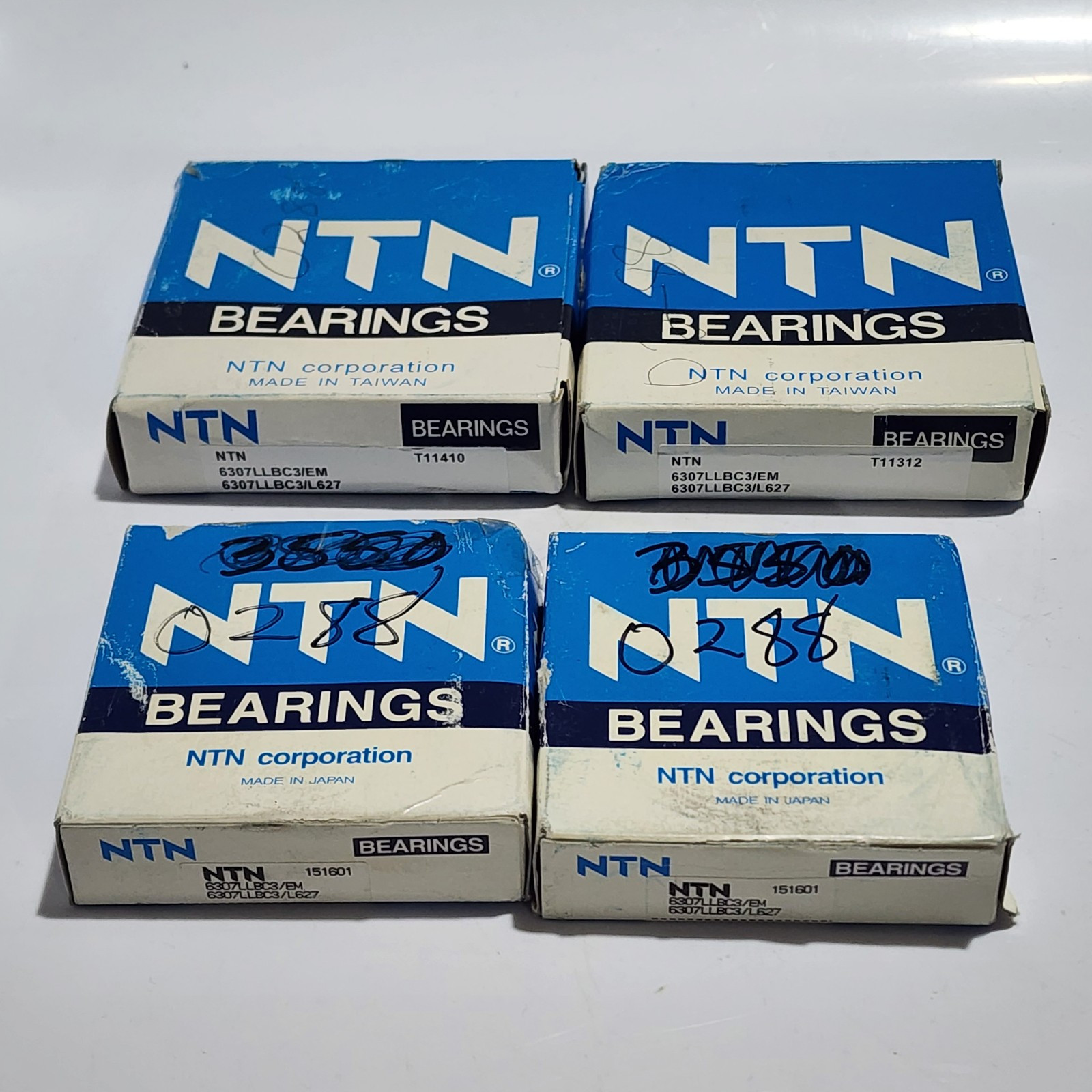 (4pc lot) NTN 6307 LLB C3/EM Deep Groove Ball Bearing, Rubber Sealed 35x80x21 mm