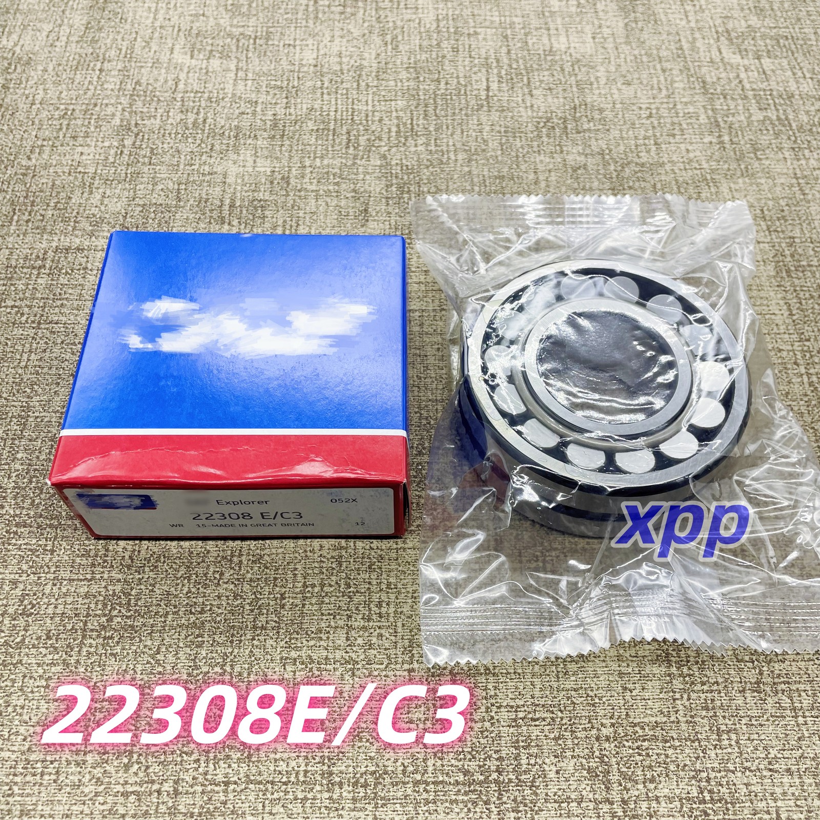 New 1x 22308 E/C3 Spherical Roller Bearing – 40 mm ID, 90 mm OD, 33 mm Width