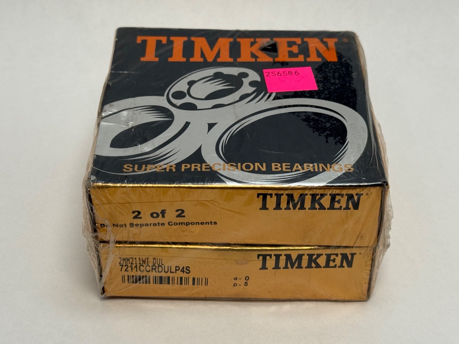 Timken 2MM211WI-DUL Angular Bearing 55x100x21mm 7211CCRDULP4S 2 Pcs