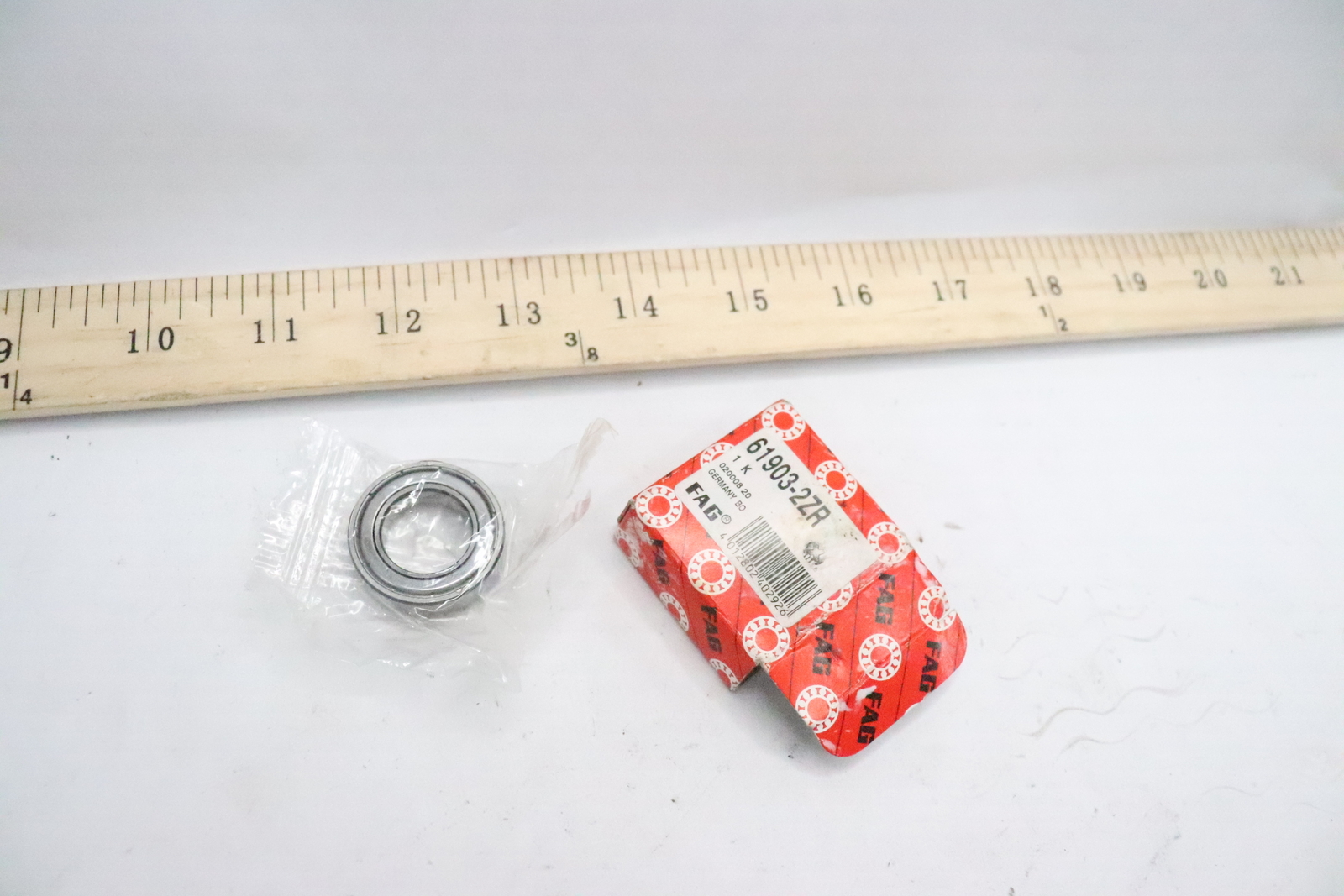 FAG Deep Groove Single Row Contact Ball Bearing 17mm ID x 30mm OD x 7mm Width
