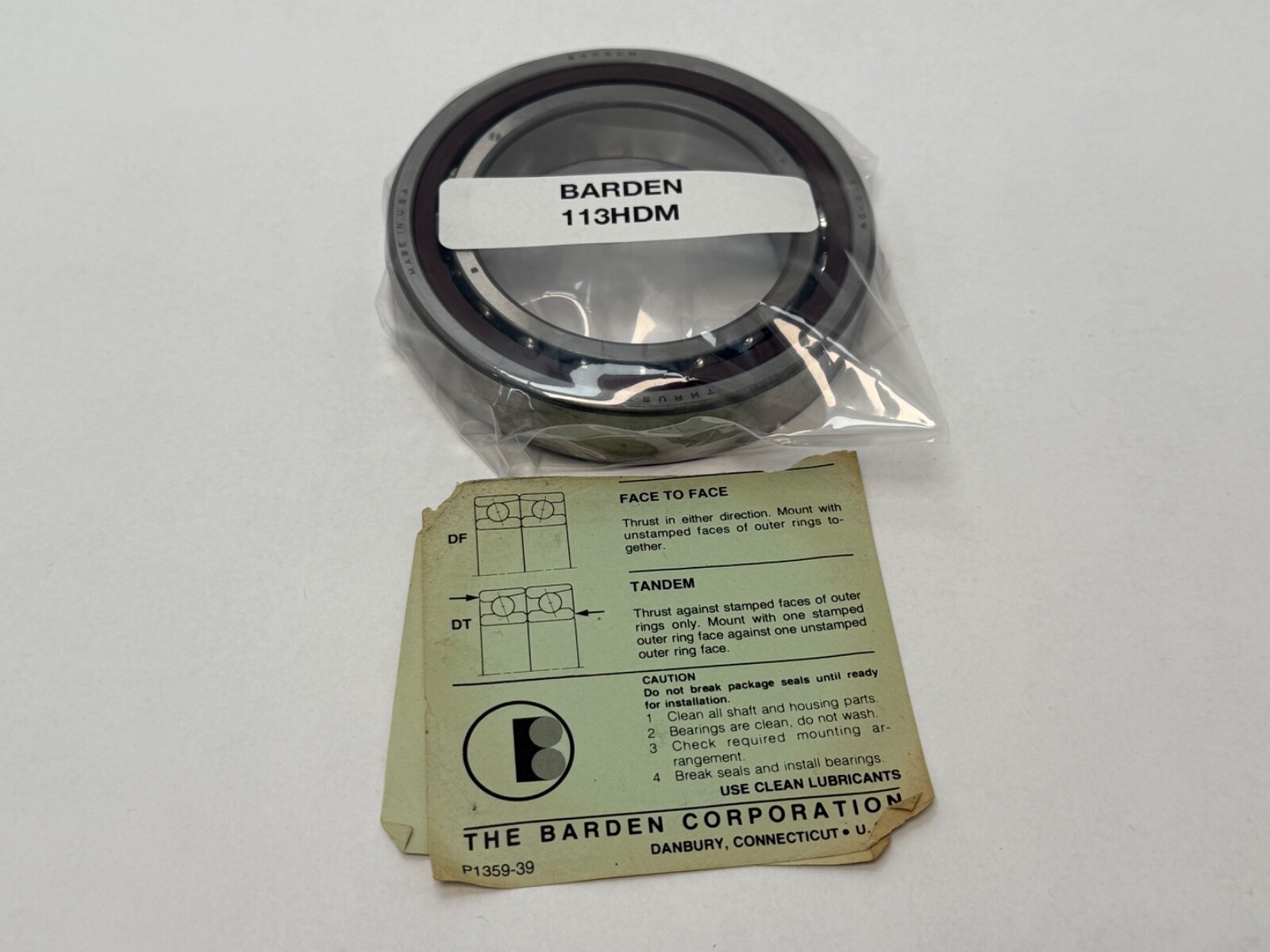 Barden 113HDM Bearing 7013C 7013-C-T-DUM-P4 113-HDM 65x100x18 mm