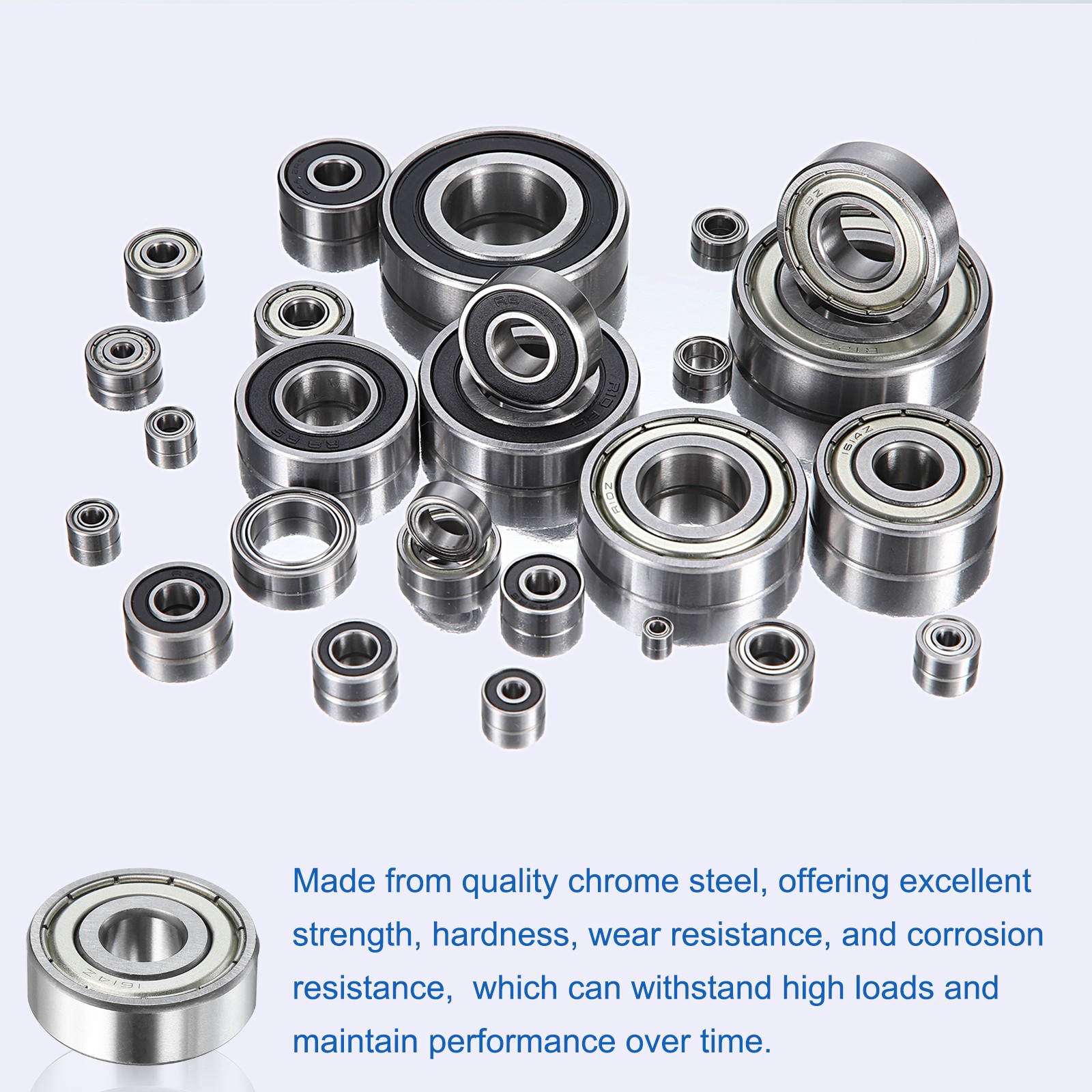 5Pcs 1614ZZ Deep Groove Ball Bearings 3/8″x1-1/8″x3/8″ Double Metal Shielded Z3