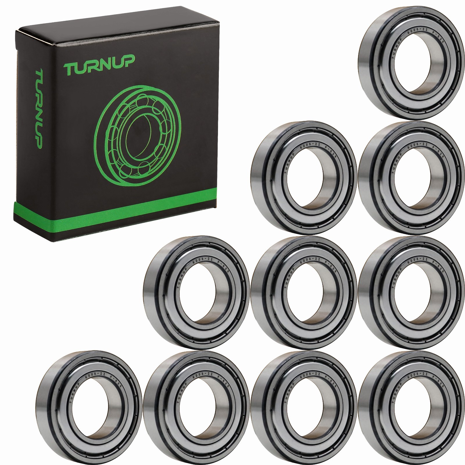 10PCS TURNUP 6005-ZZ Deep Groove Ball Bearing 25x47x12mm Metal Shielded