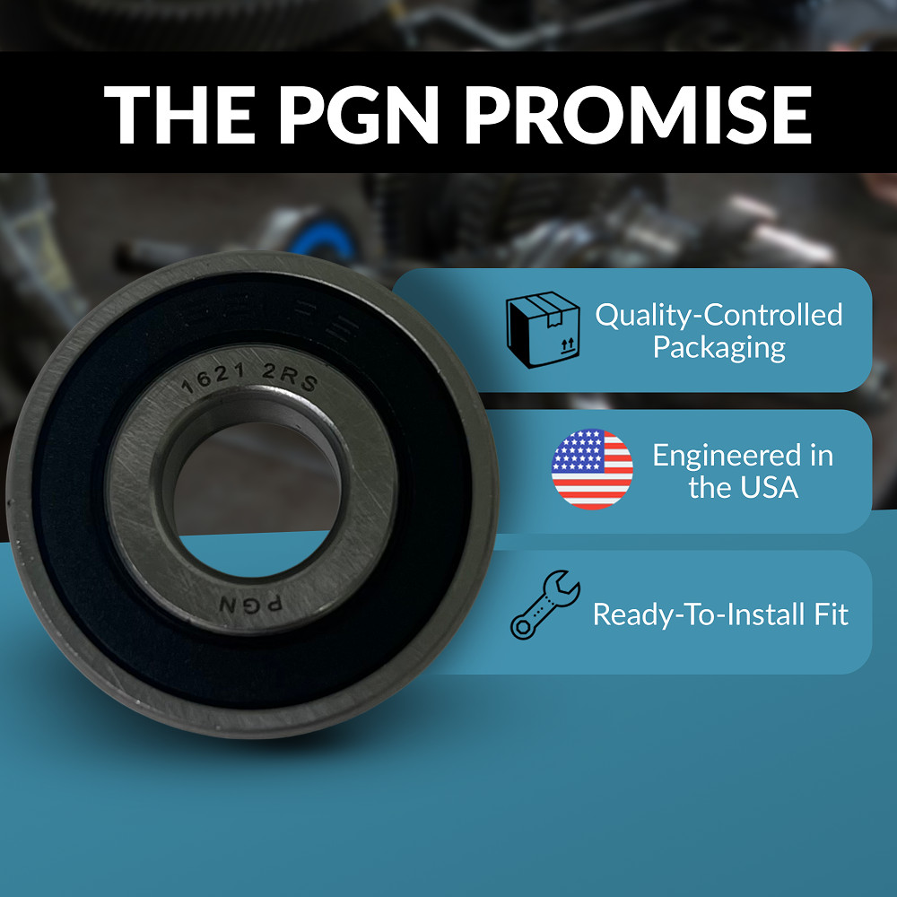 PGN (2 Pack) 1621-2RS Bearing – Lubricated Chrome Steel Sealed Ball Bearing