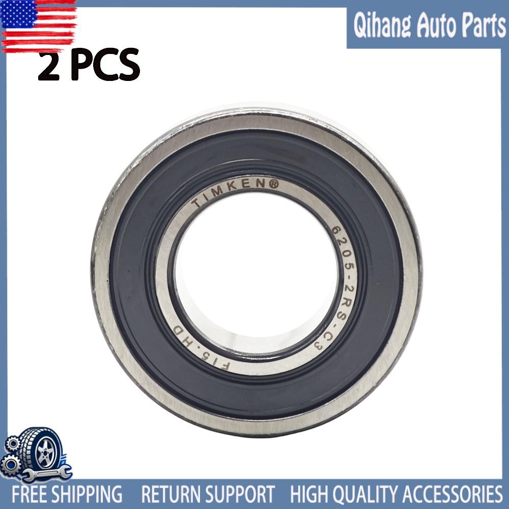 2 PACK Double Rubber Seal Bearings 6205RS For TIMKEN 6205-2RS C3 25X52X15MM