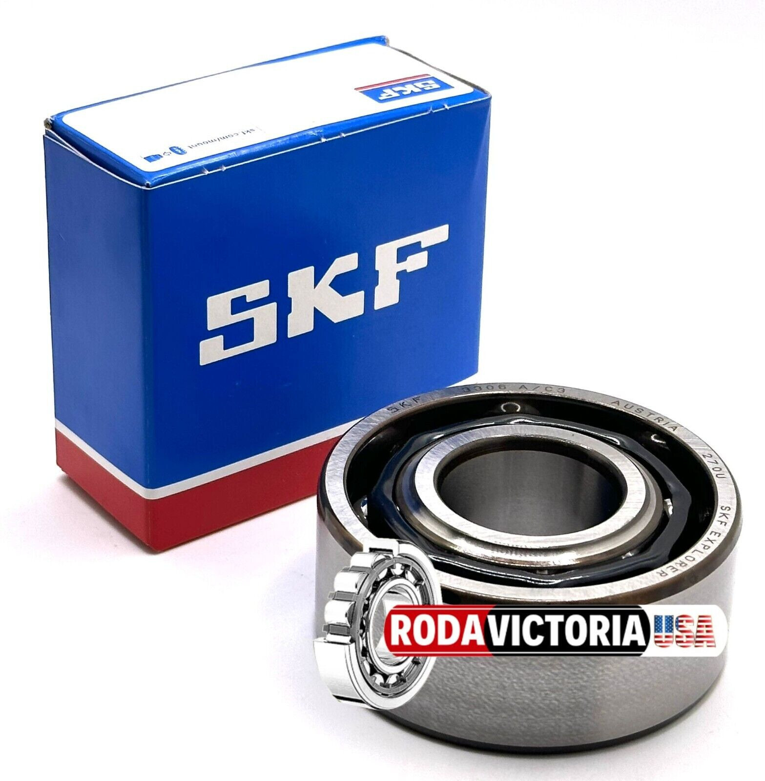 SKF 3306 A ANGULAR CONTACT BALL BEARING, OPEN, NO SEALS 30x72x30,2mm 5306