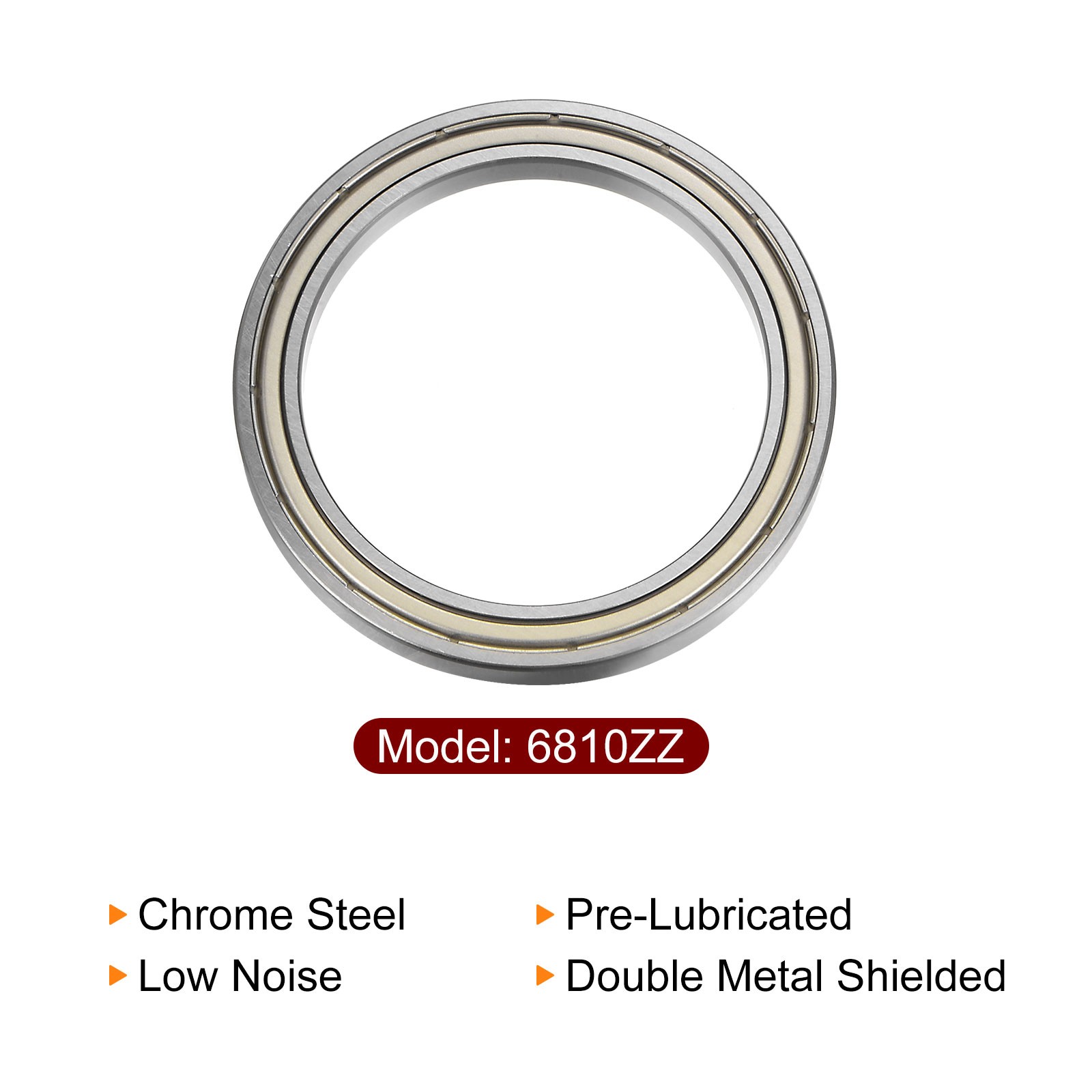 6810ZZ Ball Bearings 50mmx65mmx7mm Chrome Steel ABEC3 Double Shielded