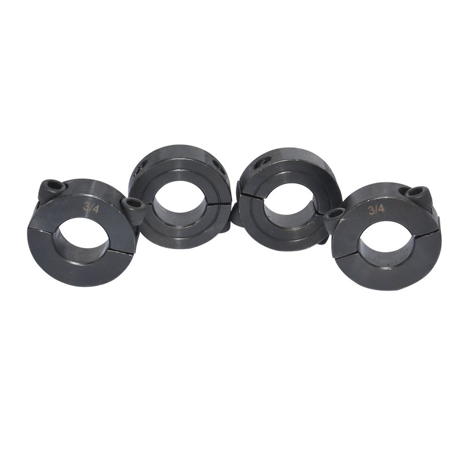 Double Split Shaft Collars 1/4 Inch Bore OD 11/16″ Black Oxide Set Screw Styl…