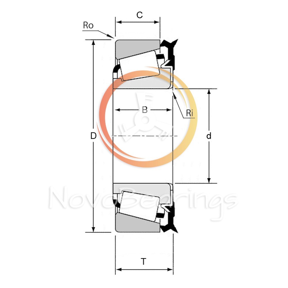 4T-LM67048L/LM67010 Tapered Roller Bearing 31,75×59,131×15,875 mm. by NTN brand