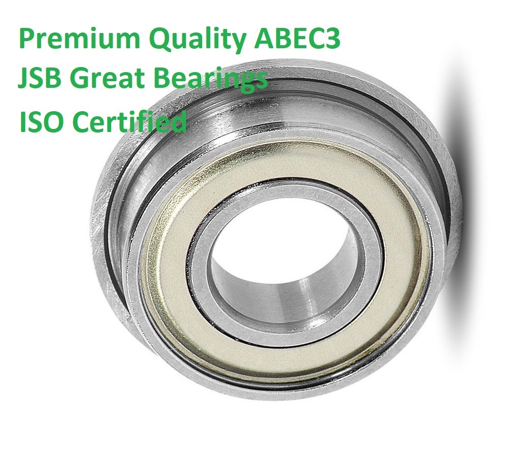 (Qt.100) Premium ABEC3 flange ball bearing FR6-ZZ metal shields FR6ZZ EMQ FR6 ZZ