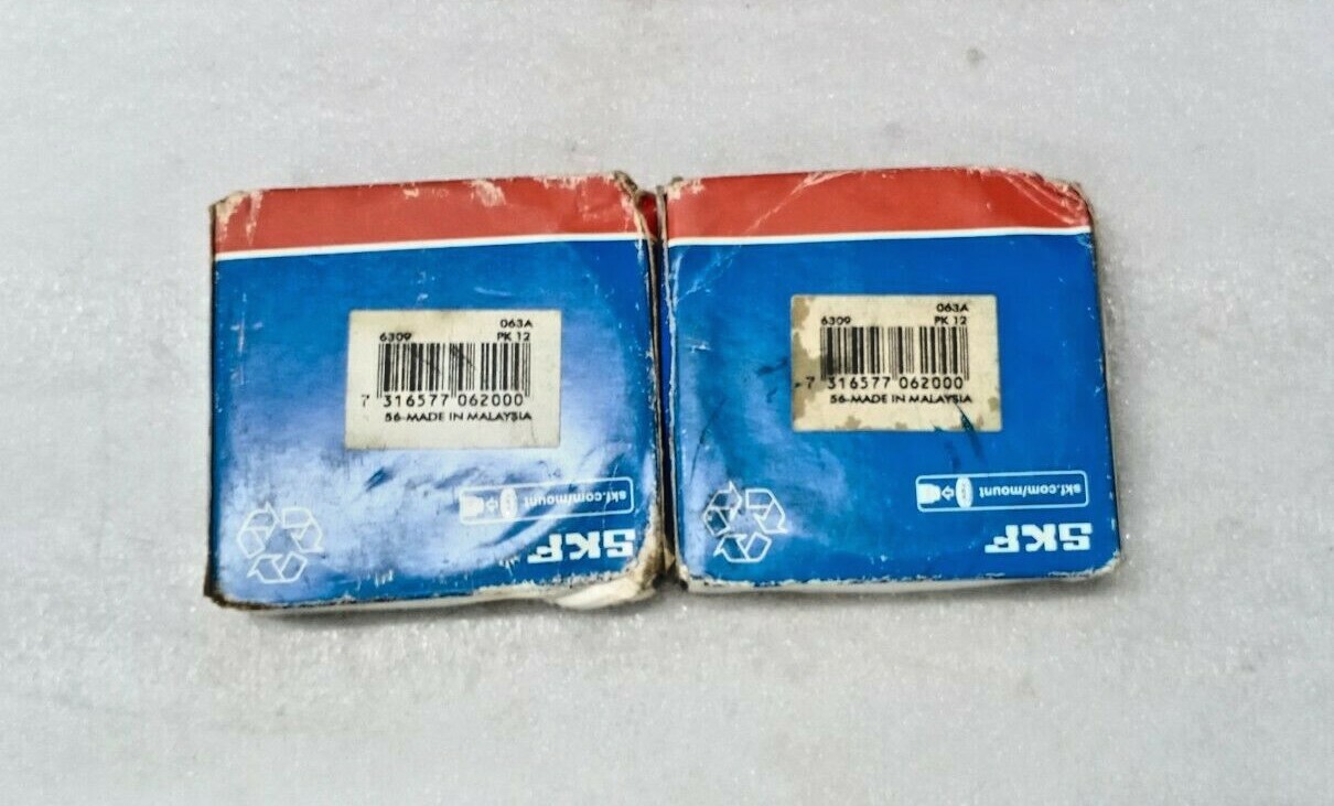 6309 Premium Quality ball bearings NEW SKF MALAYSIA LOT OF 2PC 6309