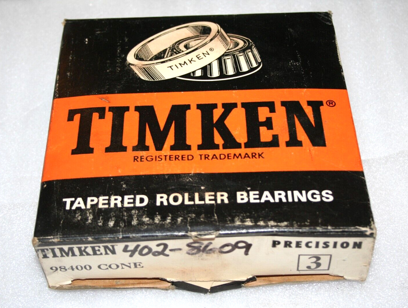 TIMKEN 98400-3 Tapered Roller Bearing Cone Class 3 Precision; 4″ Bore – NEW –