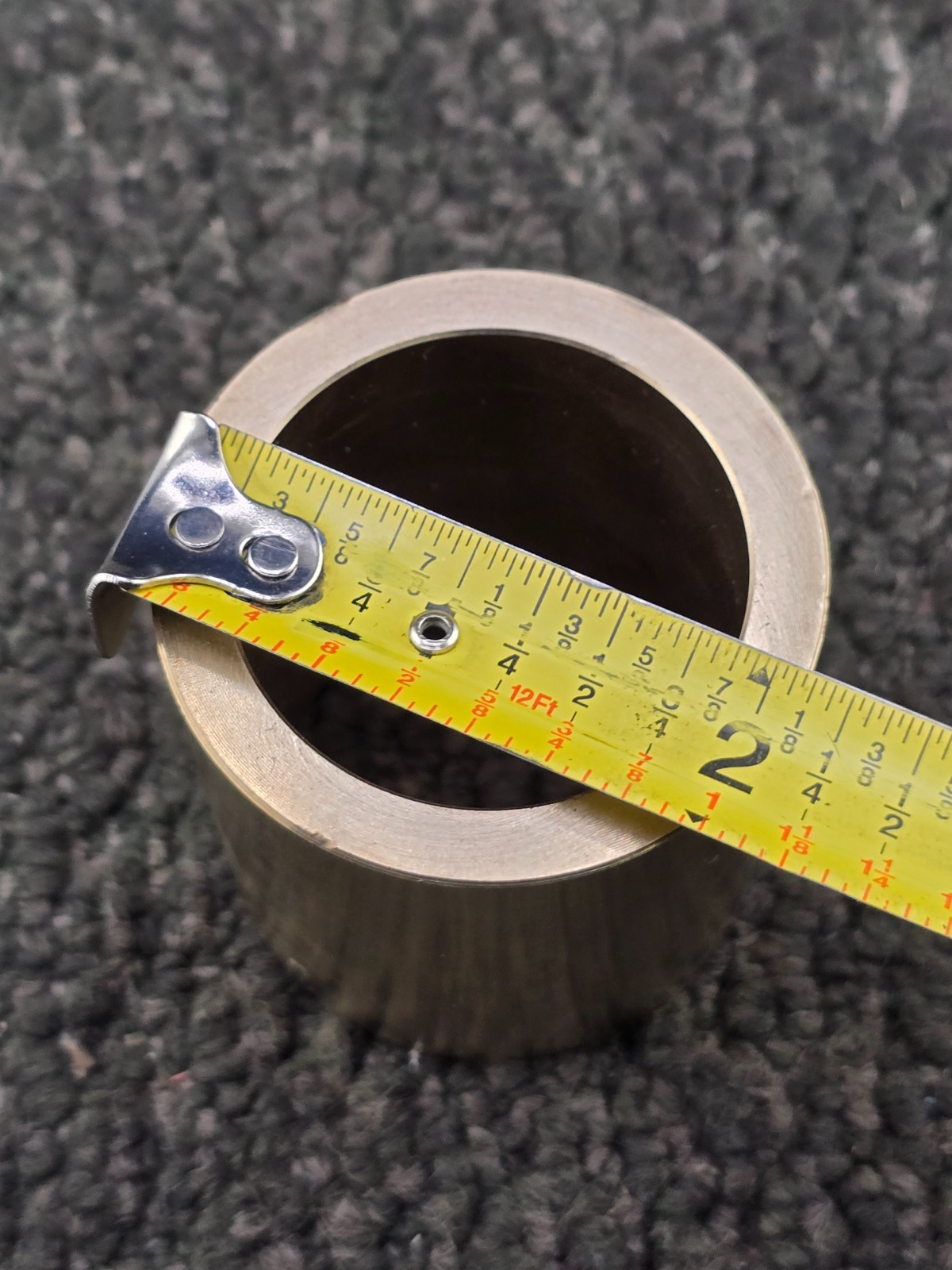 (QTY 3) 1-5/8″ Inside x 2-1/8″ Outside Dia Cast Bronze Sleeve Bearing 2-1/4″ OAL