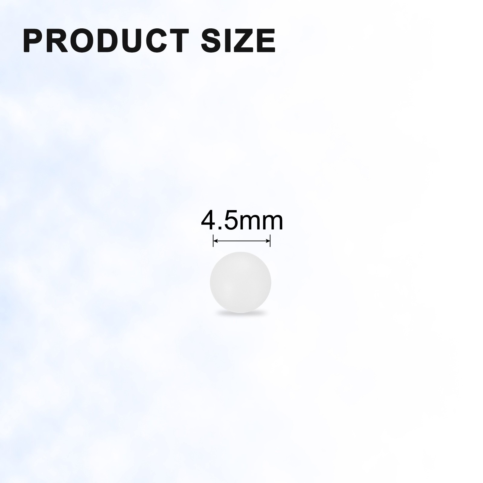 100pcs PP Plastic Bearing Balls 4.5mm Solid Plastic Balls G2 Precision, White