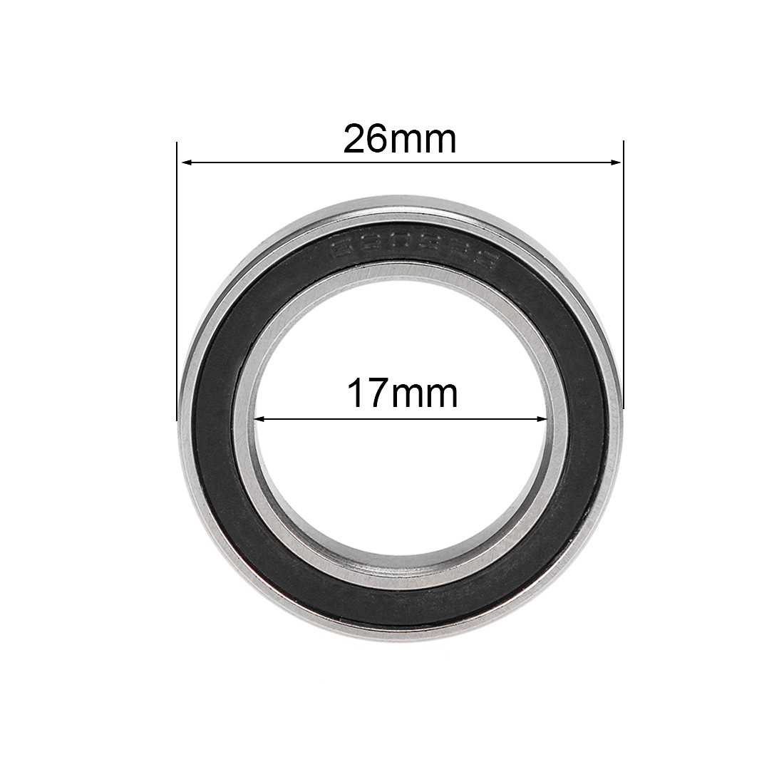 10pcs 6803-2RS Ball Bearings 17x26x5mm Double Sealed Chrome Steel P6