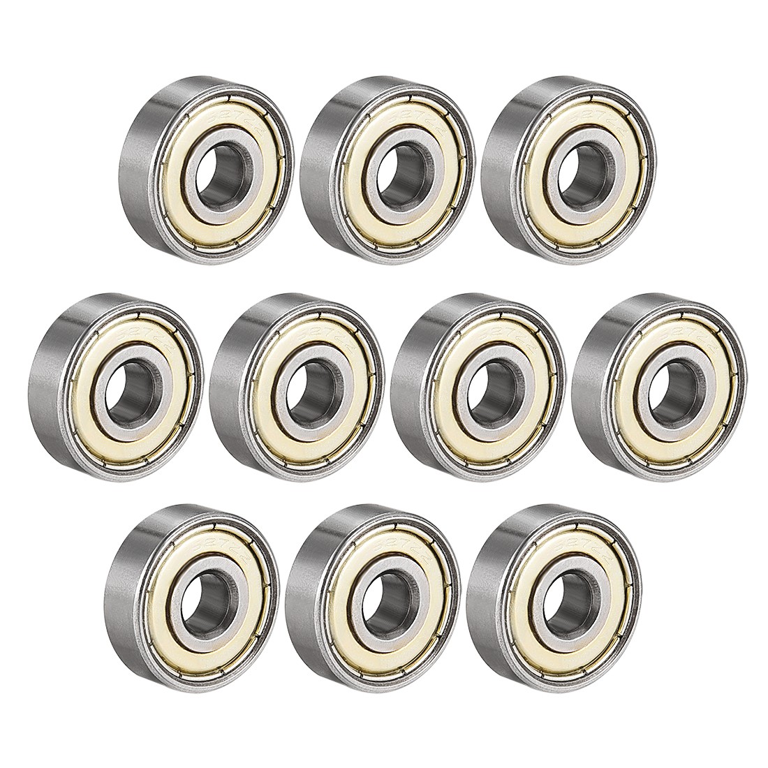 10pcs 627ZZ Double Shielded 627-2Z 80027 Deep Groove Ball Bearing Carbon Steel