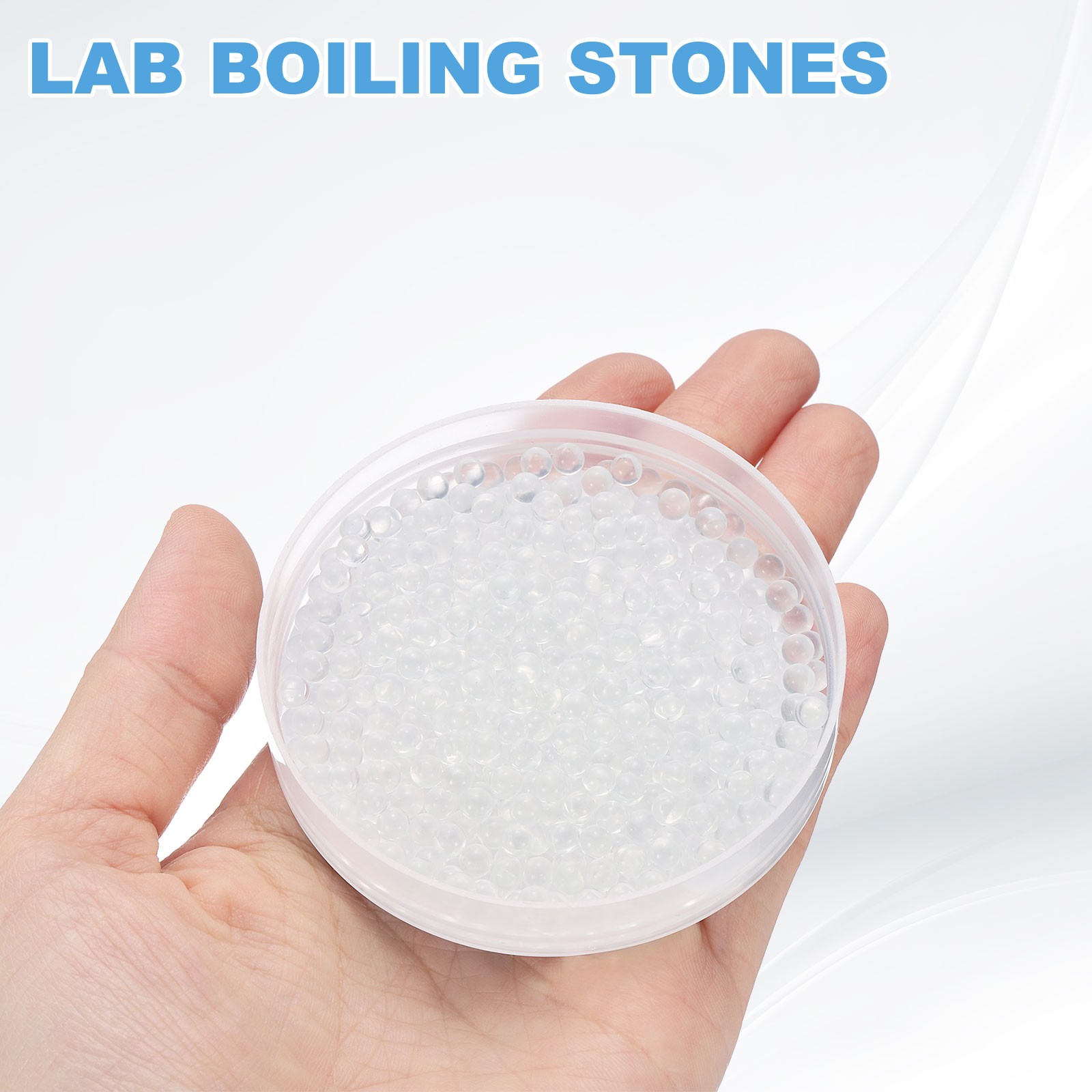 800Pcs, 3.5mm Lab Boiling Stones Solid Round Clear Glass Boiling Beads