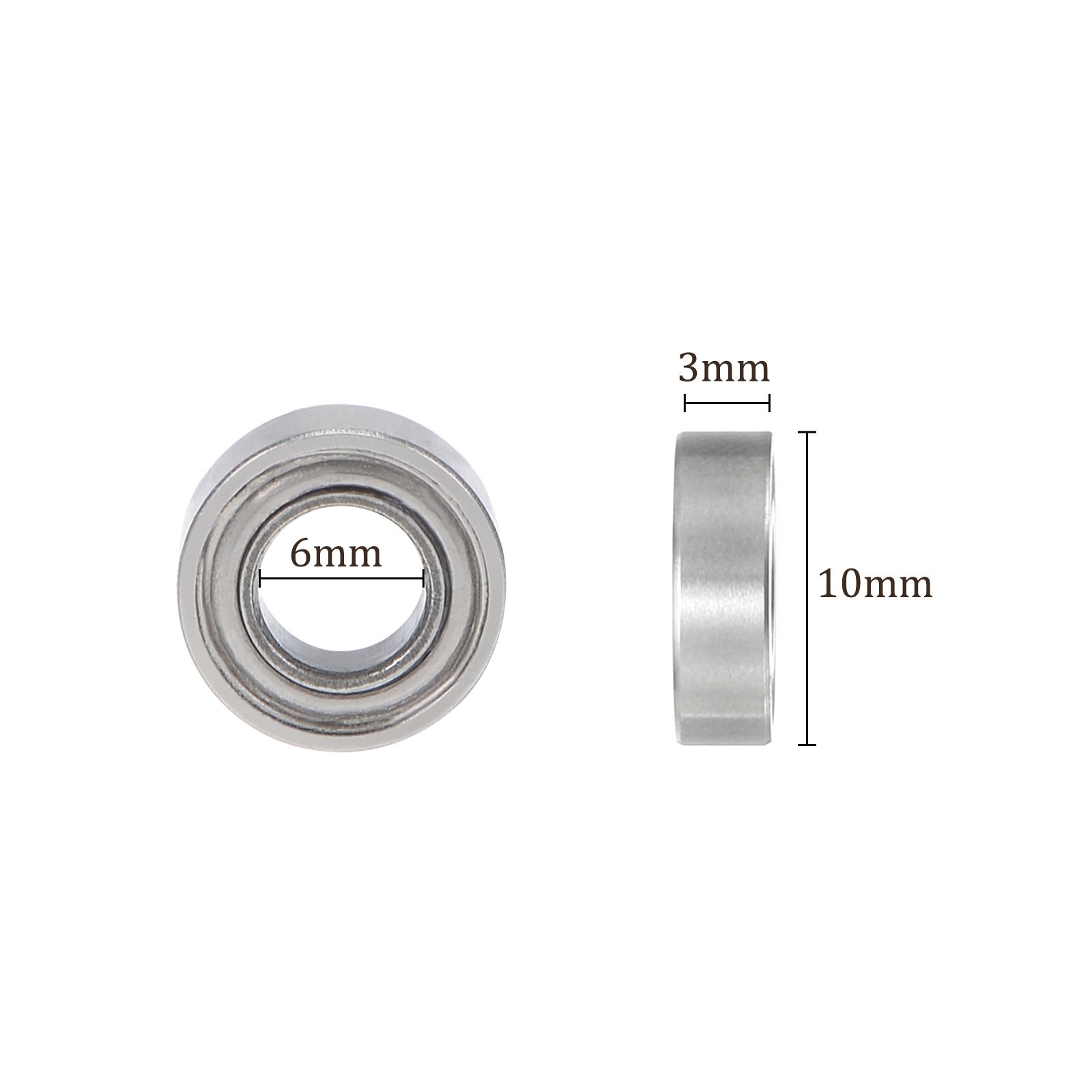 5pcs Ball Bearings – [6mm x 10mm x 3mm] 440C Stainless Steel Double Shield