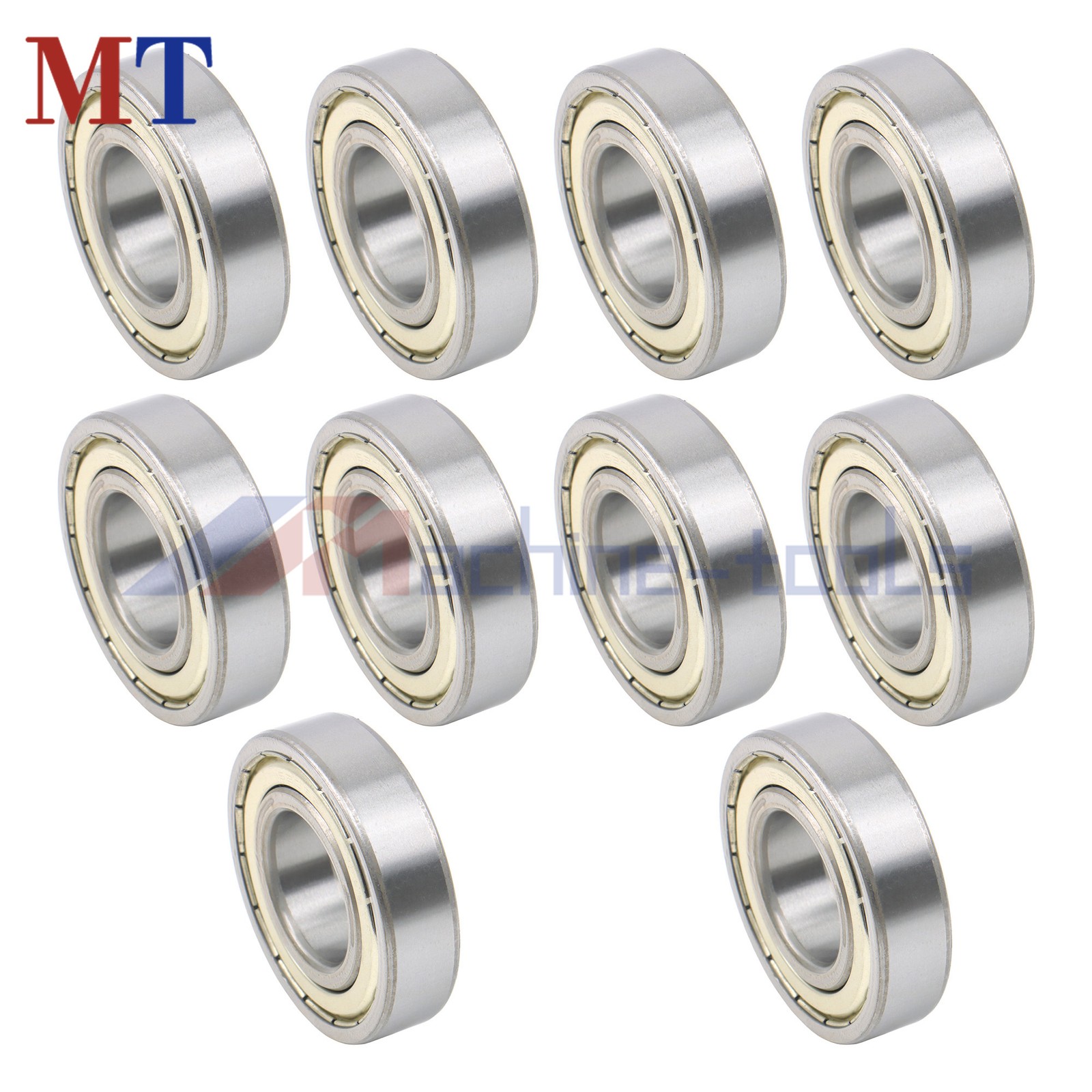 10 Pcs 6206-ZZ Bearing 30x62x16mm Metal Shielded Double Shielded