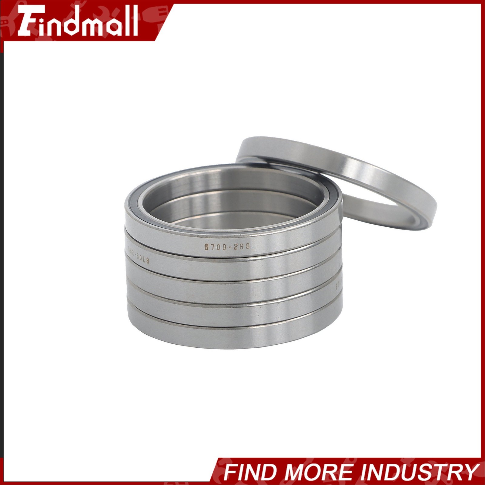 Findmall 6709-2RS Deep Groove Bearings 10pcs 45x55x6mm Rubber Sealed Pre-Lubed