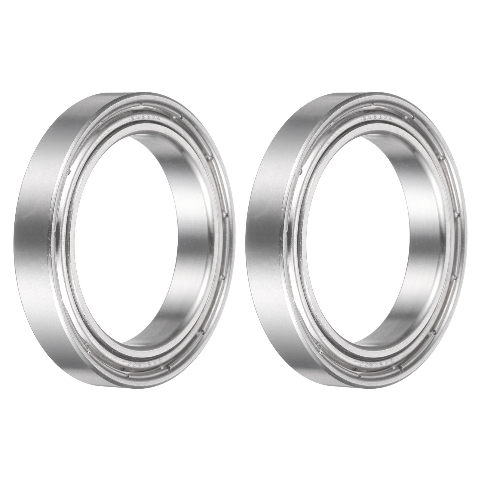 2Pcs S6806ZZ Deep Groove Ball Bearing, 30x42x7mm Double Shielded Ball Bearings