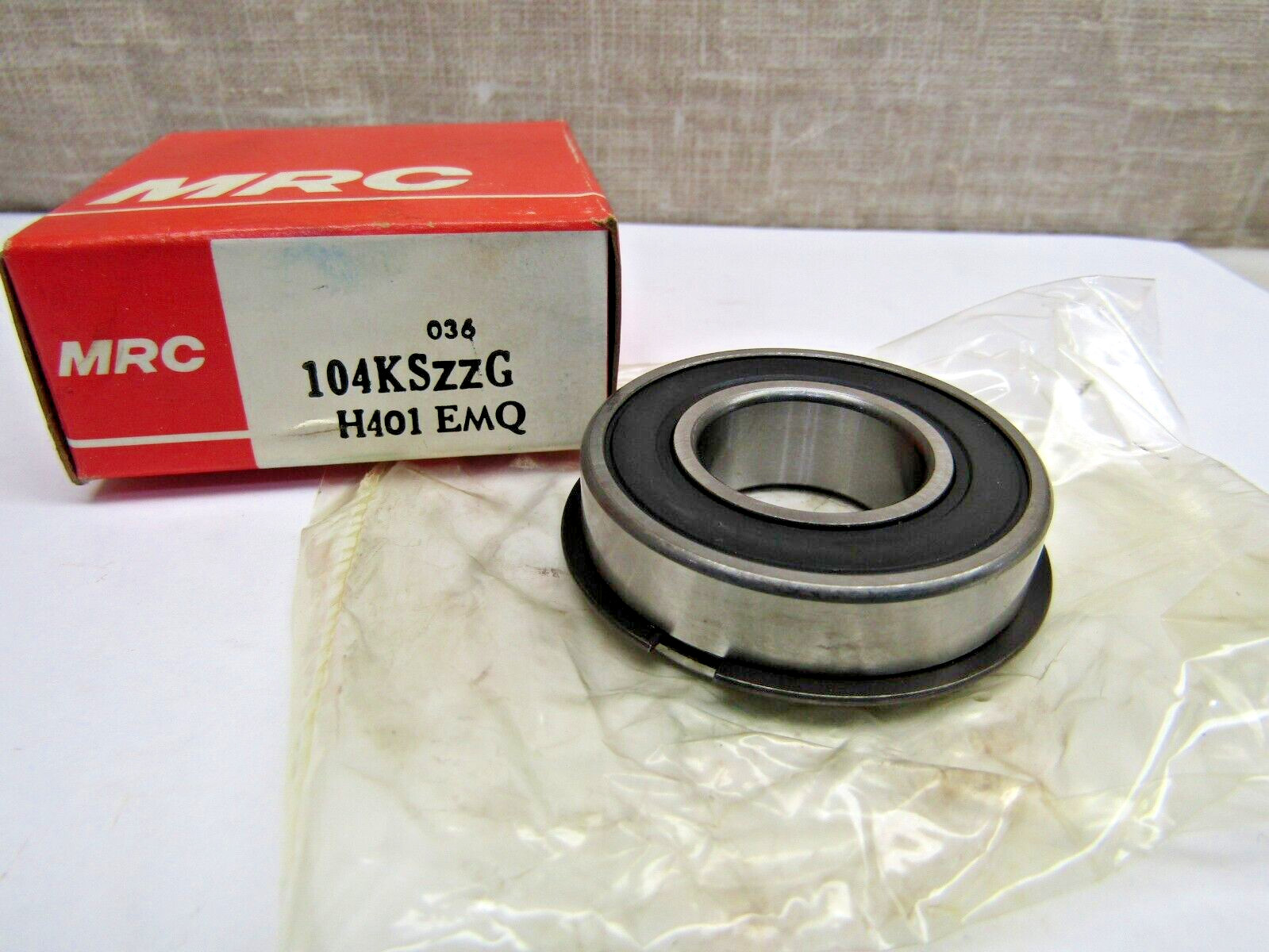 MRC SKF 104KSZZG 20mm X 42mm X 12mm Sealed Snap Ring Bearing