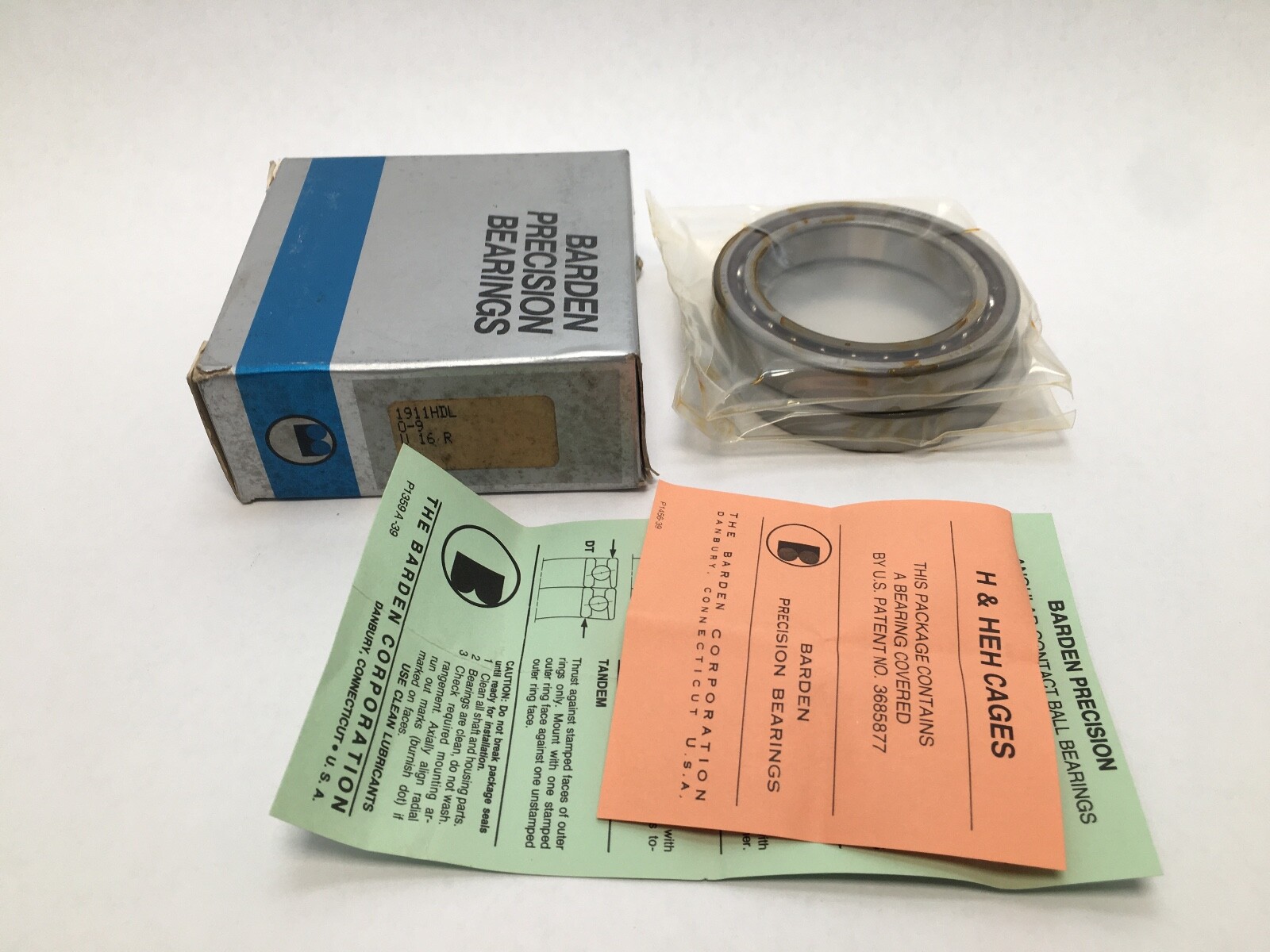Barden 1911HDL Angular Contact Bearing 55x80x13 mm 7911 1911 H DL 1911H USA Set