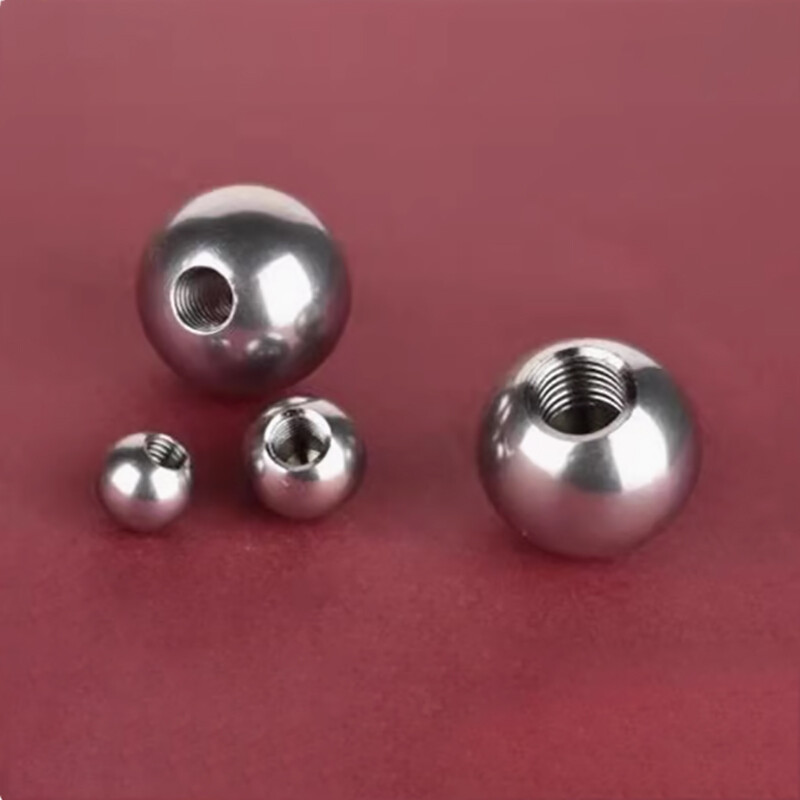 M6-M8 Half-Hole Thread Ball Bearing Stainless Steel Threaded Round Steel Beads
