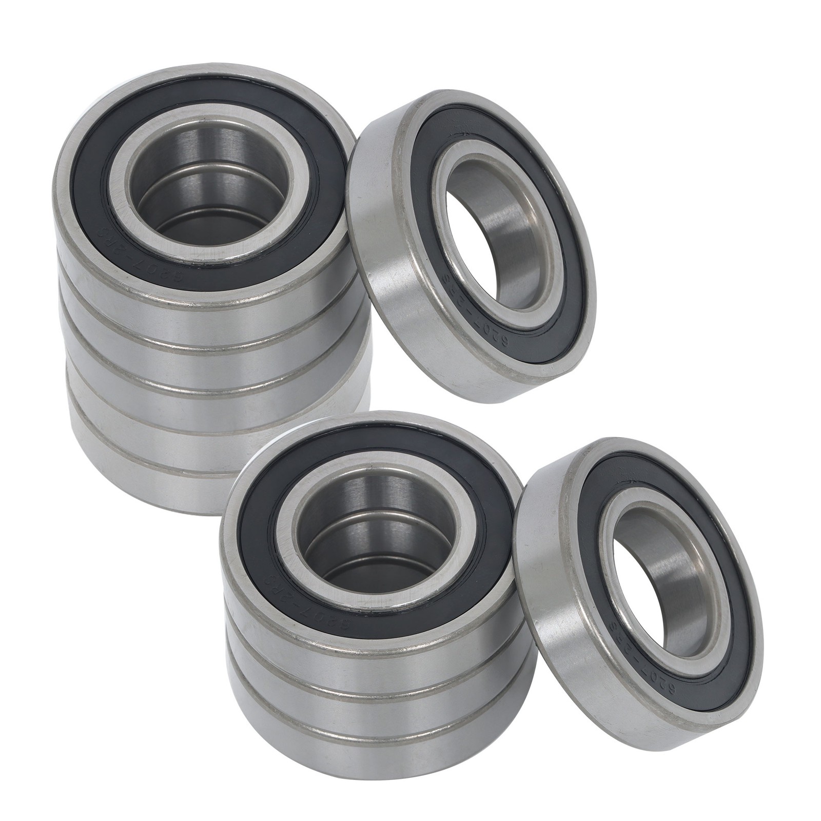 6207-2RS Deep Groove Ball Bearings 10pcs 35x72x17mm Set