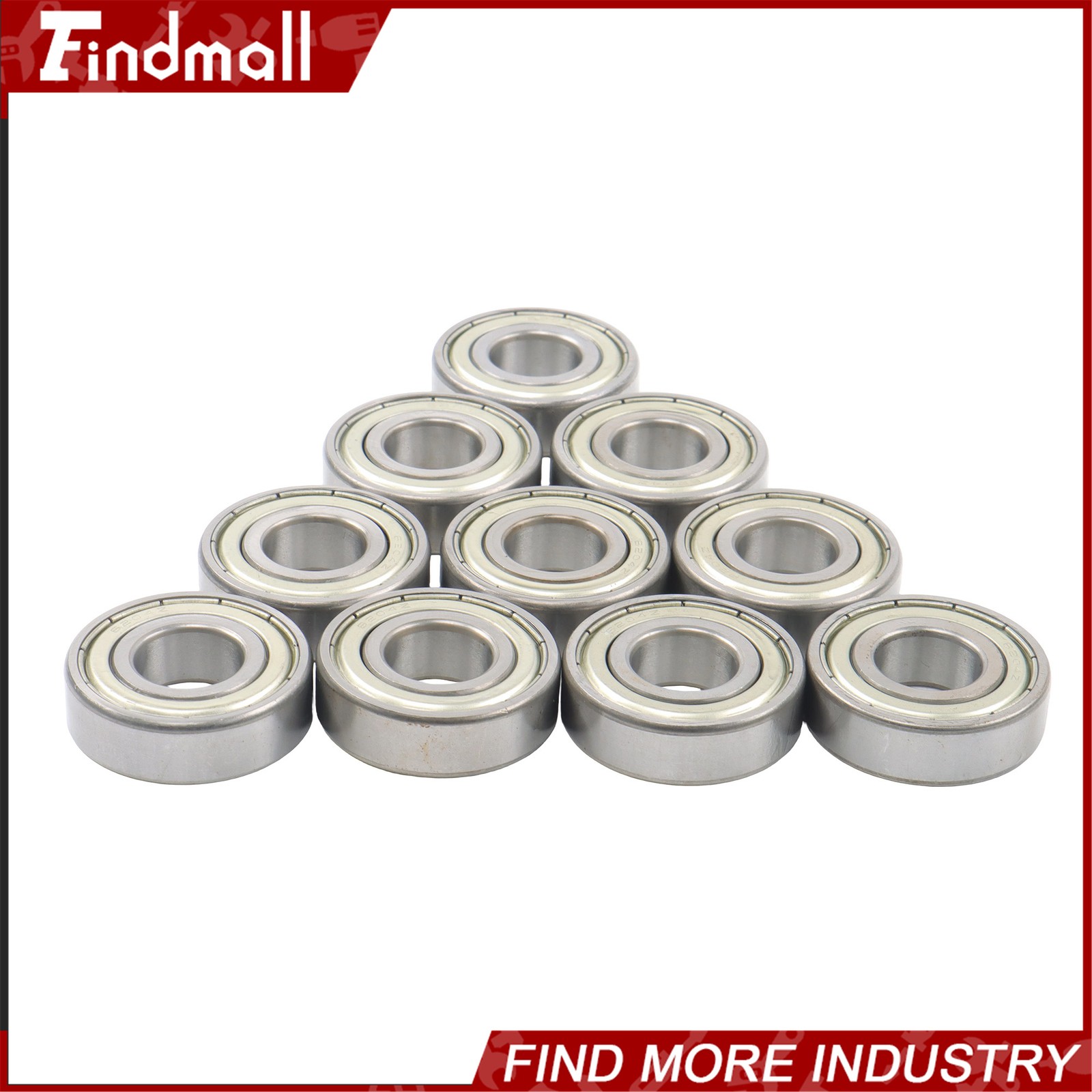 Findmall 10 Pcs 6204 ZZ Bearings 20x47x14mm Metal Shielded Deep Groove